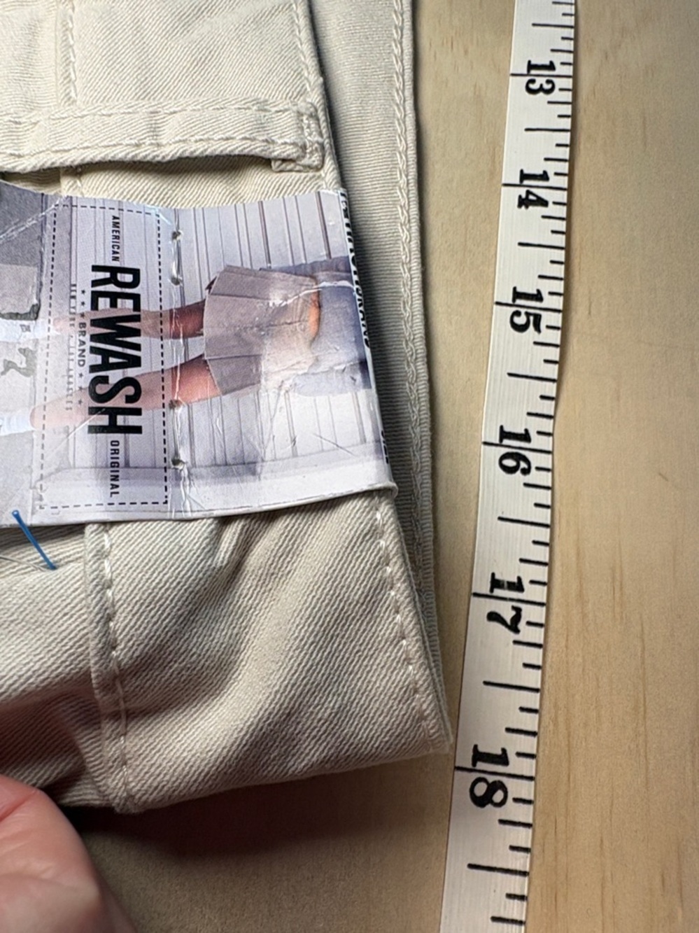 Rewash Pleated Mini Skort Tan Raw Edge Sz 13 NWT - Picture 9 of 12